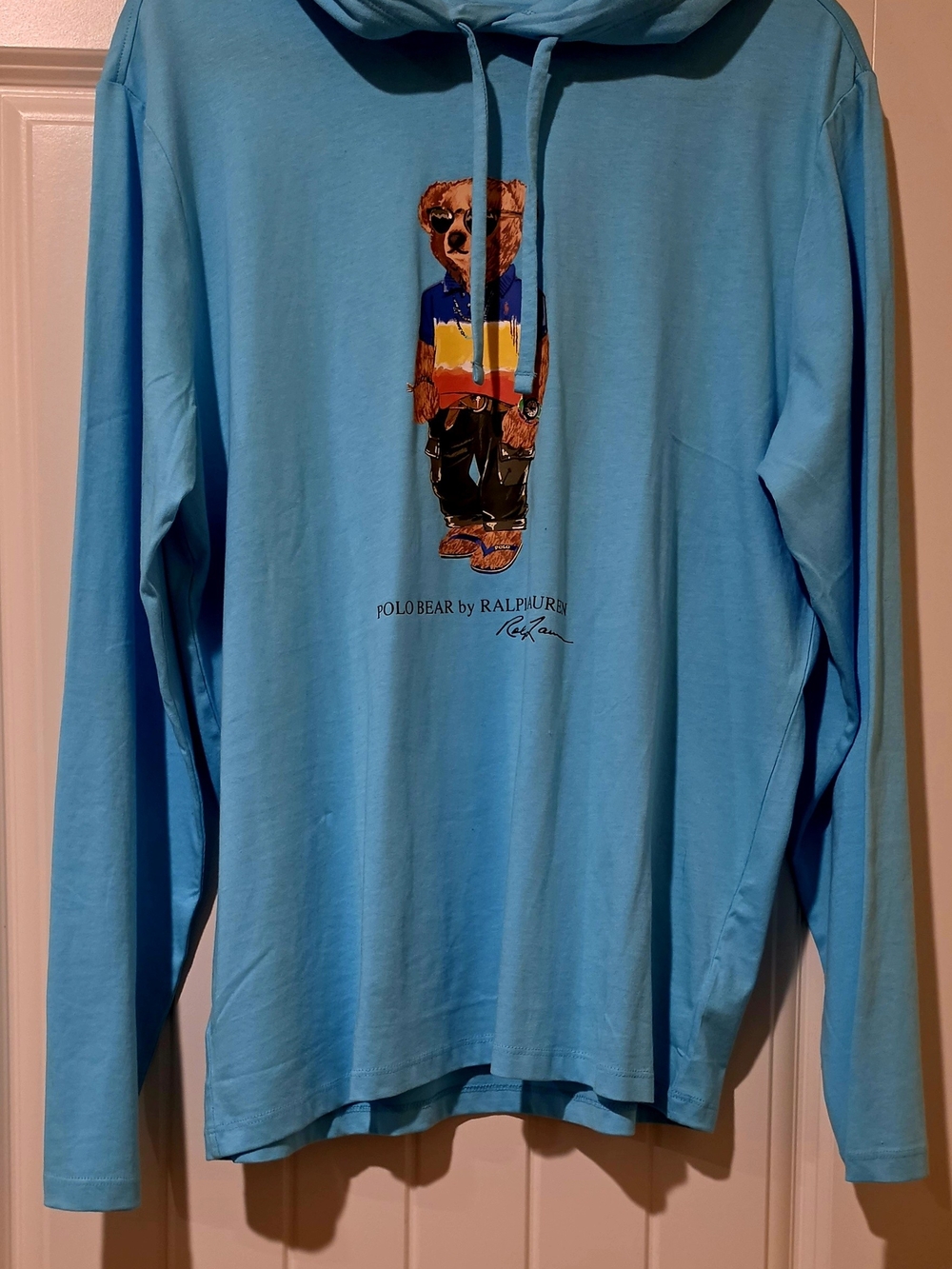 Polo Ralph Lauren Polo Bear Graphic Fleece Hoodie Blue Medium